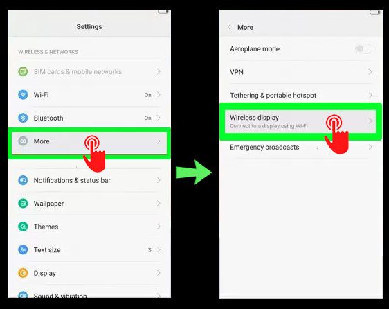 Xiaomi Mobile Screen Mirroring Setting