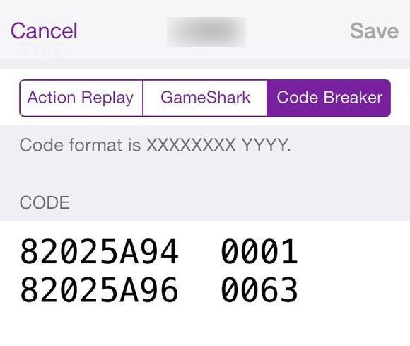 gba4ios cheat codes