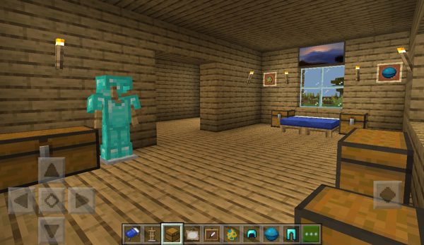 Minecraft bedroom ideas in game